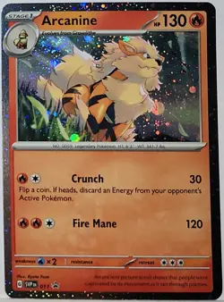 Fart Swirl 🌀 Arcanine 011 Cosmos Holo Bleed Error Rare Pokemon TCG ✨ Promo - Image 2