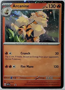 Fart Swirl 🌀 Arcanine 011 Cosmos Holo Bleed Error Rare Pokemon TCG ✨ Promo - Image 3