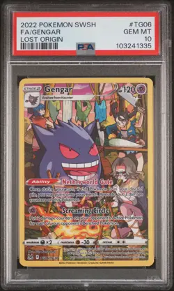 2022 POKEMON SWORD & SHIELD LOST ORIGIN #TG06 FULL ART/GENGAR PSA 10 - Image 1