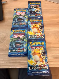 Pokemon TCG XY Evolutions Booster Packs 5 pack Set - Image 1