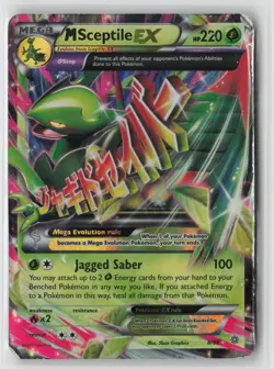 M Sceptile EX 8/98 Holo EX Rare Ancient Origins Pokemon Damaged - Image 1