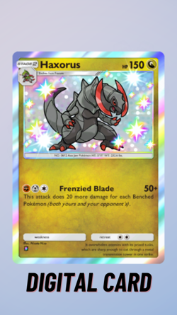 Haxorus Shiny Mega Shine Pokemon TCG Pocket 1 Star ⭐ (English) - Image 1