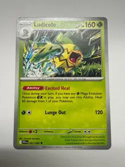 Ludicolo 007/094 Uncommon Phantasmal Flames Pokemon Near Mint - Image 1