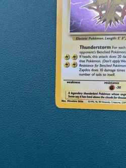 Pokemon TCG Zapdos Fossil 15/62 Holo 1999-2000 Wizards Base Set - Image 3