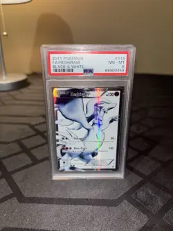 Pokemon 2011 PSA 8 Reshiram Black & White Full Art 113/114 - Image 3