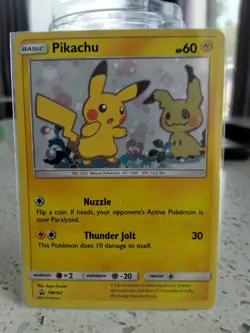 Pokemon TCG Pikachu SM162 SM Black Star Promos Holo Promo Basic 60 HP English - Image 1