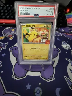 Pokemon 2025 Pikachu 020/M-P McDonald's Promo Japanese GEM MINT PSA 10 - Image 1