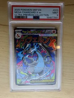 MEGA CHARIZARD X ex 023 BSP Pokemon Mega Evolutions UPC Promo PSA 9 Mint - Image 1