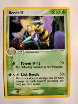 Pokemon Beedrill 1/112 Holo Rare FireRed & LeafGreen Vintage LP - Image 1