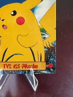 PIKACHU 1999 Topps Pokemon TV Animation Edition Series 1 Blue Logo TV2 # 25 - Image 4