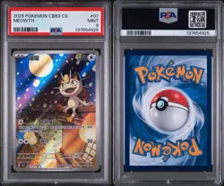 2025 POKEMON SIMPLIFIED CHINESE CBB3 C-GEM PACK VOL 3 #07 MEOWTH PSA 9 - Image 3