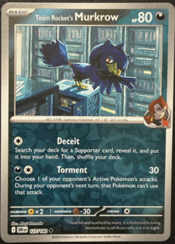 Team Rocket's Murkrow - 127/182 - Destined Rivals – Reverse Holo - NM/M - Image 1