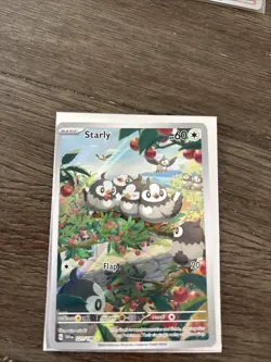 Starly 221/198 Pokemon TCG Scarlet & Violet Base Set Illustration Rare Holo - Image 1