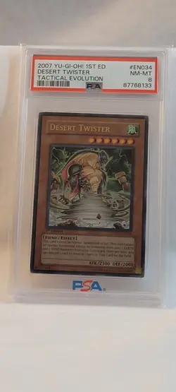 Yugioh TACTICAL EVOLUTION TAEV- EN034 | 1ST EDITION DESERT TWISTER 2007 PSA 8 - Image 1