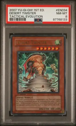 Yugioh TACTICAL EVOLUTION TAEV- EN034 | 1ST EDITION DESERT TWISTER 2007 PSA 8 - Image 3