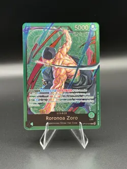 One Piece Card Game 🏴‍☠OP12-020 Roronoa Zoro "Leader" NM Alt Art Foil ENGLISH - Image 1