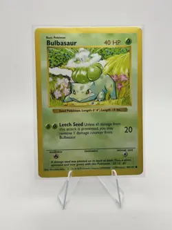 Pokemon Card Bulbasaur Shadowless Base Set Common 44/102 LP - Image 1