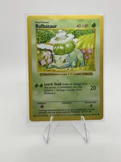 Pokemon Card Bulbasaur Shadowless Base Set Common 44/102 LP - Image 2