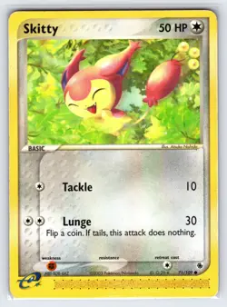 Skitty 71/109 EX Ruby & Sapphire Pokemon Card e-Series Non Holo Common - Mp - Image 1