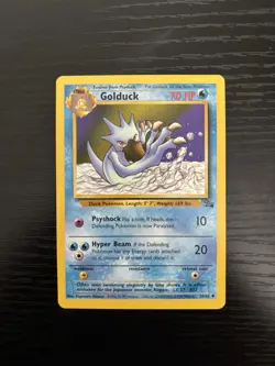 Golduck 35/62 Fossil Regular Pokemon Card English 1999 WOTC - Image 1