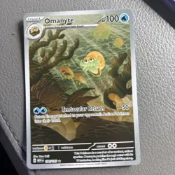 Pokemon Omanyte 180/165 Sv: Scarlet & Violet 151 Illustration Rare Holo 100 HP - Image 1