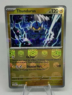 Thundurus (Master Ball Pattern) SV: Black Bolt 033/086 Holo Rare 120 HP - Image 1