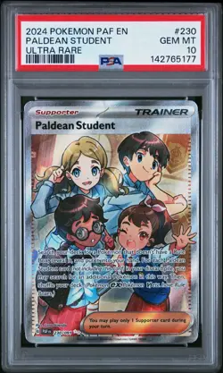 2024 POKEMON PAF EN-PALDEAN FATES 230 PALDEAN STUDENT ULTRA RARE PSA 10 - Image 1