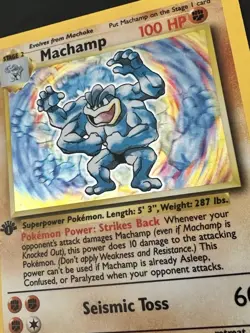 Machamp 8/102 Holo Rare 1st Edition Base Set Pokemon 1999 LP Raw WOTC - Image 3
