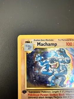 Machamp 8/102 Holo Rare 1st Edition Base Set Pokemon 1999 LP Raw WOTC - Image 5