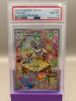 PSA 10 GEM Mint - Cinccino #183 Pokemon Temporal Forces, Graded - Image 1