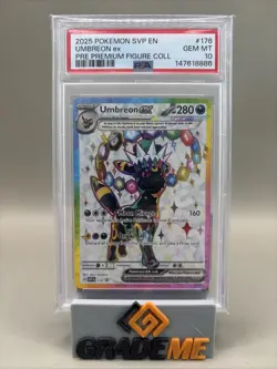 PSA 10 GEM Mint Umbreon #176 Pokemon Prismatic Premium Figure Collection Promo - Image 1