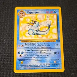 Pokemon TCG Vaporeon 28/64 Jungle Uncommon Regular English 80 HP Himeno 1999 - Image 1