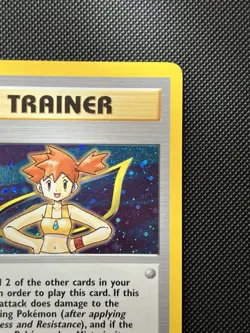 Pokemon TCG Misty Trainer Holo Rare Gym Heroes 18/132 Unlimited Vintage WOTC MP - Image 3
