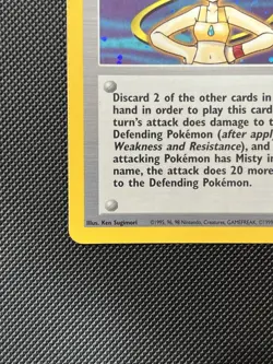 Pokemon TCG Misty Trainer Holo Rare Gym Heroes 18/132 Unlimited Vintage WOTC MP - Image 5