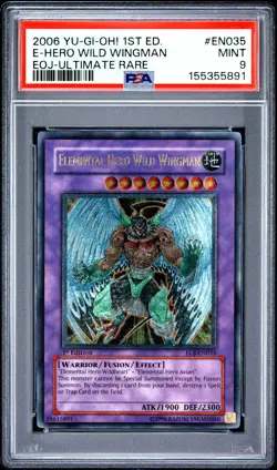 Elemental Hero Wild Wingman EOJ-EN035 1st Edition-ultimate Rare Yugioh PSA 9 *91 - Image 1