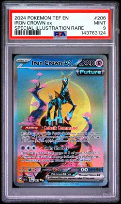 Iron Crown EX 206/162 Special Illustration Rare Pokemon PSA 9 *124 - Image 1