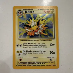 Pokemon TCG Jolteon 4/64 Jungle Holo Rare Holo Unlimited 1999 English 70 HP - Image 1