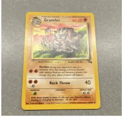Wizards of the Coast Pokemon TCG Fossil Graveler 37/62 1999 Uncommon EN 60 HP - Image 1