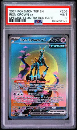 Iron Crown EX 206/162 Special Illustration Rare Pokemon PSA 9 *122 - Image 1