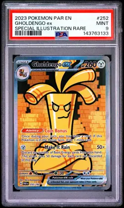 Gholdengo EX 252/182 Special Illustration Rare Pokemon PSA 9 *133 - Image 1