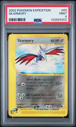 2002 POKEMON EXPEDITION #63 SKARMORY PSA 9 - Image 1