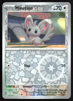 Pokemon TCG - Minccino Reverse Holo SV09: Journey Together 125/159 NM - Image 1