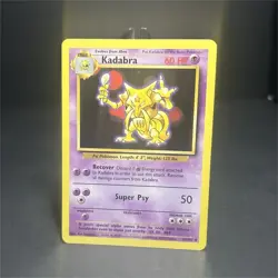 Kadabra Regular 60 HP Base Set Unlimited 32/102 Uncommon Pokemon TCG English - Image 1