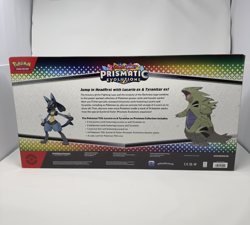 Pokemon Prismatic Evolutions Lucario & Tyranitar Ex Premium Collection (DENTED) - Image 2