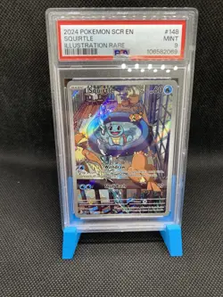 Pokemon TCG Squirtle Holo Illustration Rare Sv07 Stellar Crown 148/142 PSA 9 - Image 1