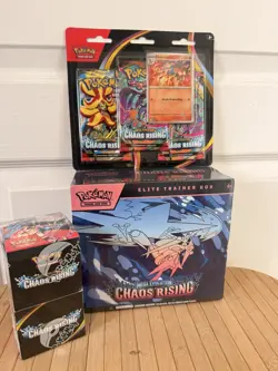 Pokemon TCG - Chaos Rising ETB + Half Booster Box (18) + Blister pack - Sealed✅ - Image 1