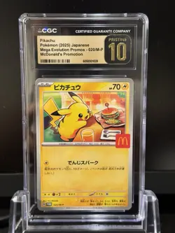 2025 CGC 10 Graded Pokemon Pikachu 020/m-p Mcdonald's Japanese PRISTINE - Image 1