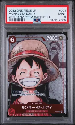 Monkey D. Luffy 001/025 One Piece Japanese PSA 9 - Image 1
