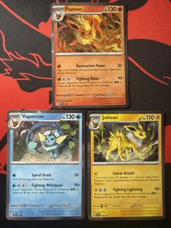 Flareon Vaporeon Jolteon Black Star Promos Prismatic Pokemon TCG 167 168 169 SVP - Image 1