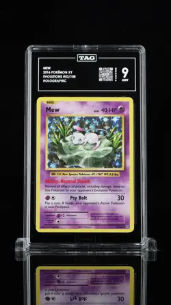 Mew 53/108 Holo Evolutions Pokemon Tag 9 Mint - Image 1